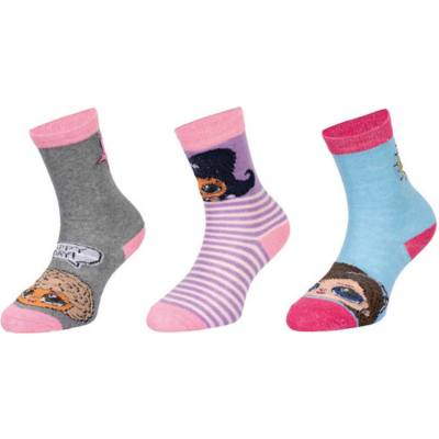 Trenýrkárna Комплект от три - детски чорапи LOL многоцветни (38766/grey) Trenýrkárna | Sin Rozov Siv Mnogotsveten | Момчешки | 31-34