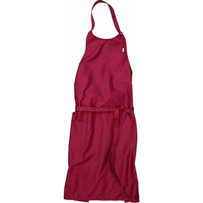CG Workwear Someliérská nemačkavá zástěra Vittoria s malou náprsní kapsou třešňová 105x75cm CGW1135
