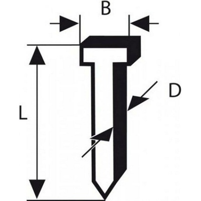 Bosch Hřebíky 1.6/16g hřebík tvar "T" SK64 45G, 2500 ks - BS-2-608-200-504