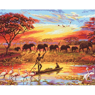 Malování podle čísel Africká řeka