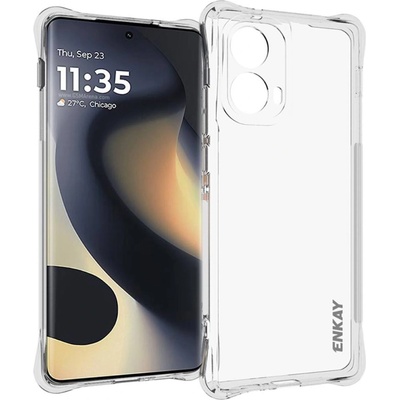 Motorola Edge (2024) 5G Удароустойчив ENKAY Силиконов Калъф и Протектор