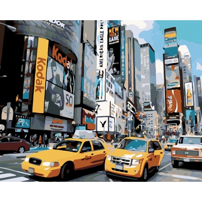 zuty Malování podle čísel Ulice v New Yorku 100 x 80 cm bez rámu a bez vypnutí plátna