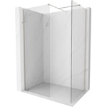 Mexen Kioto-X душ-панел Walk-in 140 x 120 cm, прозрачен 10 мм, четкан никел - 800-140-202-97-00-120-X (800-140-202-97-00-120-X)