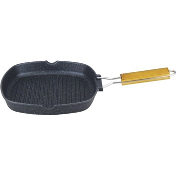 Elekom Грил тиган ЕК-24 mf 24Х24 см, Висококачествено, незалепващо мраморно покритие, Индукционно дъно (ek-24 mf)