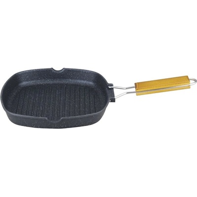 Elekom Грил тиган ЕК-24 mf 24Х24 см, Висококачествено, незалепващо мраморно покритие, Индукционно дъно (ek-24 mf)