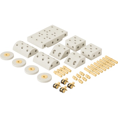 MODU Комплект за игра Modu - Dreamer set, пясъчно сиво-медено златисто (MODU-SET-DRE-SG-HY)