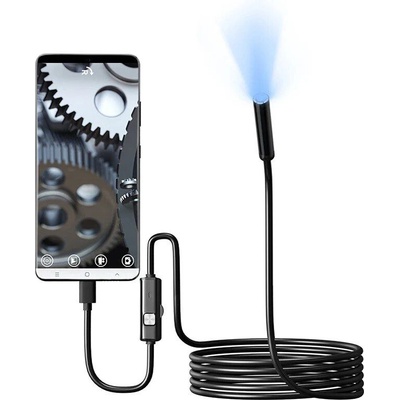 Planet Tech Ендоскопска камера Planet Tech за телефон и лаптоп, IP67, Android, 6 LED, 7.0mm, С кабел 10.00м (Endoscope10)