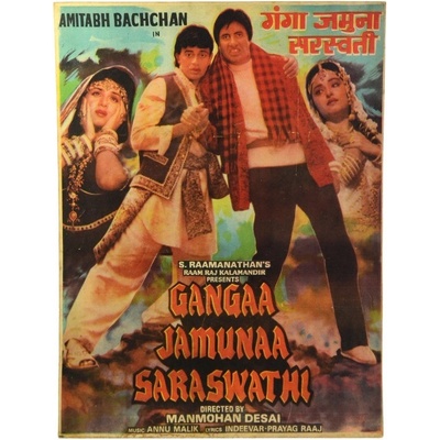 Sanu Babu Bollywood, filmový antik plakát, cca 98x75cm
