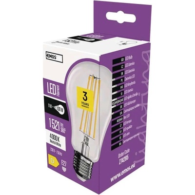 Emos LED žiarovka Filament A67 11W E27 neutrálna biela