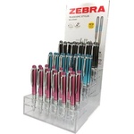 Zebra Дисплей за химикалка, 0, 24 мм, телескопичен, от неръждаема стомана, zebra "Телескопичен метален стилус", син 46601 (46601)