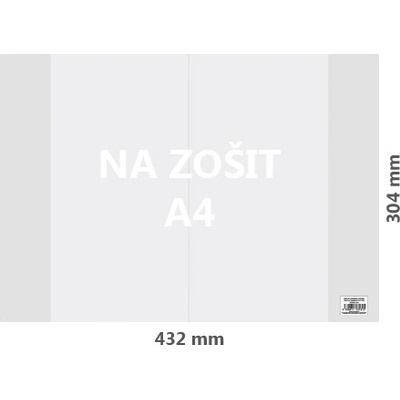 SADA 10ks Obal na zošit A4 PVC 432x304 mm hrubý transparentný