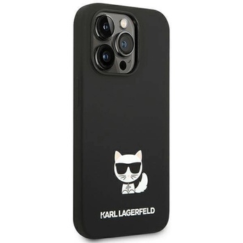 KARL LAGERFELD Гръб Karl Lagerfeld Liquid Silicone Choupette Case за iPhone 14 Pro - Черен (3666339076573)