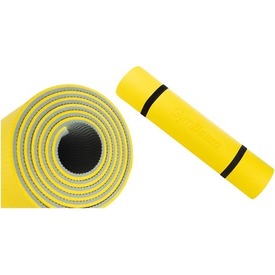 GymBeam Постелка Dual Yoga Mat - Grey / Yellow