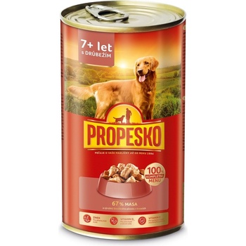 Propesku Senior hydinové kúsky a mrkva v omáčke 1240 g