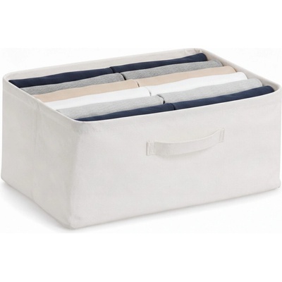 Zeller Present Úložný textilný box na oblečenie do skrine CREAM, 37 x 26 x 16 cm