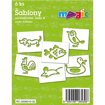 Šablony Magic sada A Zvířátka 6 ks 8010 – Zboží Dáma Šablony Magic sada A Zvířátka 6 ks 8010 – Zboží Dáma