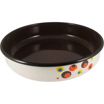 36 см кръгла емайлирана тава с разцветка Кръгчета