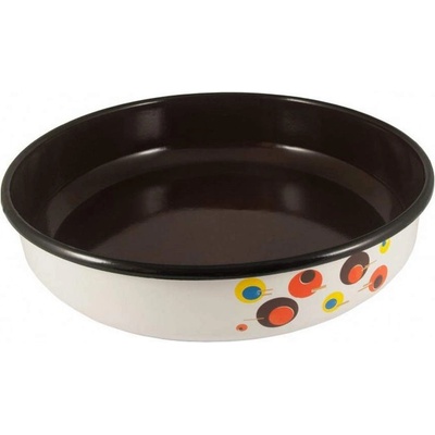 36 см кръгла емайлирана тава с разцветка Кръгчета