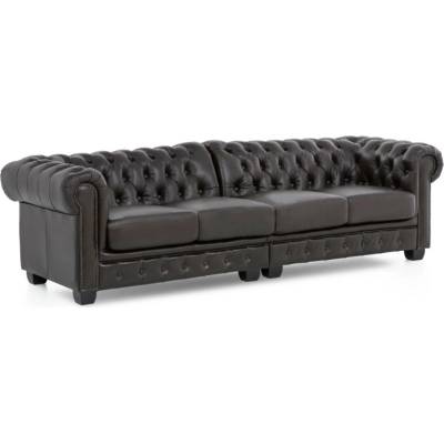 SOB Nábytek Chesterfield kůže 4místná hnědá pravá kůže F0A00000903W