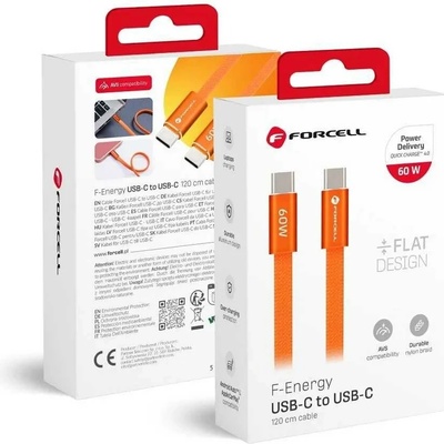 F-Energy CCFN23 USB C na USB QC4.0 PD 3A 60W 1,2m oranžový