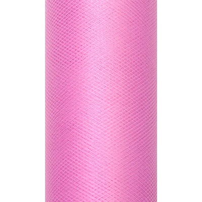 PartyDeco Гладък тюл - бебешко розово 0, 15 x 9 м