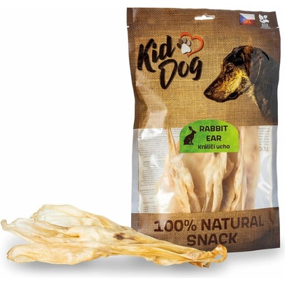 KIDDOG 100% Natural Snack králičí uši bez srsti cca 22 ks 200 g