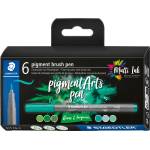 STAEDTLER Маркери Staedtler Pigment Arts 371, 6 цвята, 371 c6-3 (31652-А-371 C6-3)