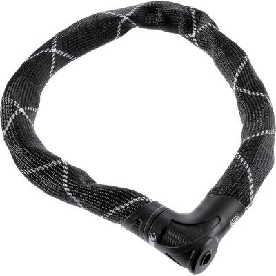 ABUS chain lock Iven Chain 8210 - bicycle lock made of hardened steel - with synthetic fiber coating, security level 10 - 85 cm - black - 55152