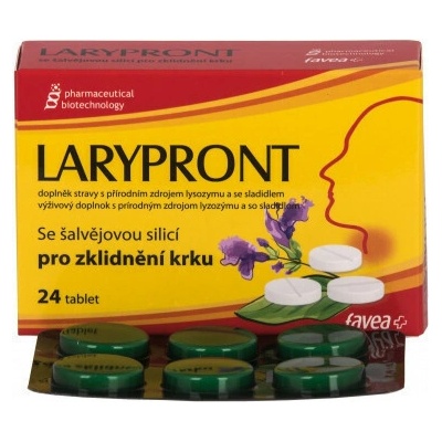 Pharmaceutical Biotechnol Larypront se šalvějovou silicí 24 tabliet