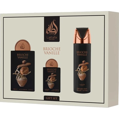 LATTAFA Pride Brioche Vanille комплект Парфюмна вода 100 ml + Парфюмна вода 20 ml + Дезодорант 200