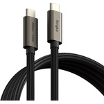 Ringke Кабел с бързо зареждане за устройства с USB-C порт (100 см) - Ringke USB-C to USB-C Data Cable 240W (черен) (RGK1950)