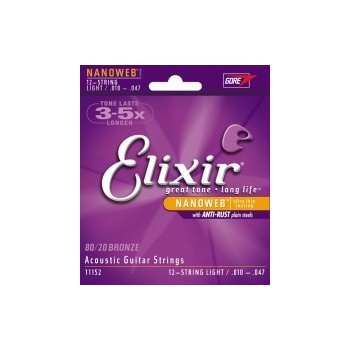 Elixir Acoustic 80/20 Bronze 12-String Nanoweb