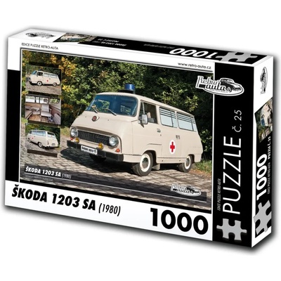 Retro cars - Puzzle Škoda 1203 SA (1980) - 1 000 piese