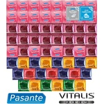 Pasante Promo Package Extra Thin Condoms - 61 Pasante Condoms and Vitalis Premium + Lubricating Gels As a Gift