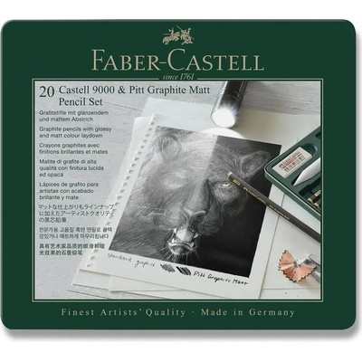Faber-Castell 115224 Pitt Monochrome Graphite sada 20 kusov