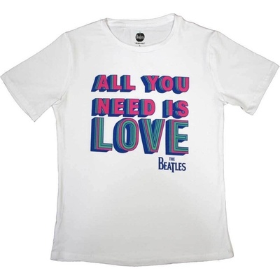 The Beatles All You Need Is Love White L Дамски Риза (<![CDATA[BEATTEE557LW03]]>)