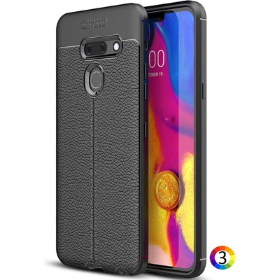 LG G8 ThinQ Удароустойчив Litchi Skin Калъф и Протектор