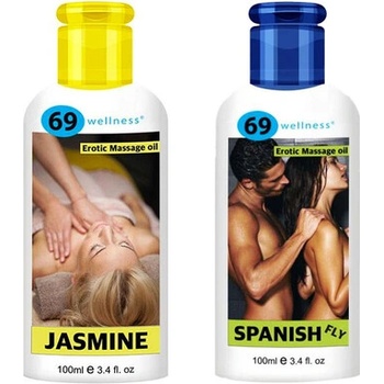 Еротични олиа за масаж Jasmine и Spanish Fly - 2 х 100мл