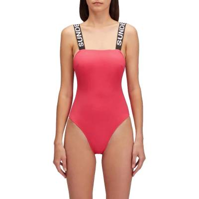 SUNDEK Бански костюм Sundek Marylin logo elastic one-piece swimsuit - Pink (Pitaya)