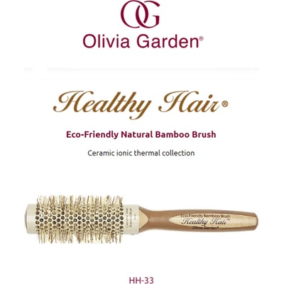 Olivia Garden Healthy Hair Bamboo termálne kefa na vlasy HH33 33 mm