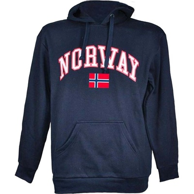 Norway s vlajkou a kapucí tmavě modrá