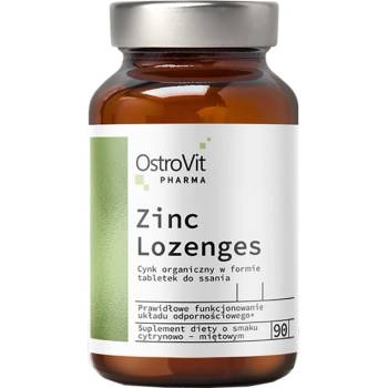 OstroVit Zinc Gluconate Lozenges + Vitamin C [90 Подезични таблетки ] Лимон и Мента