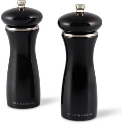 COLE&MASON Комплект мелнички за сол и пипер SHERWOOD BLACK GLOSS - 16, 5 см. - цвят черен (Cole-&-Mason-HS-0688P)