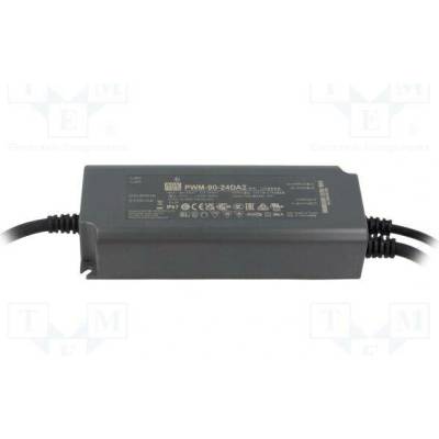 MEAN WELL PWM-90-24DA2 Napájecí zdroj: spínaný; pro LED pásky; DALI 2; 90W; 24VDC; 3,75A