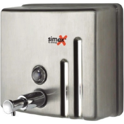 Simex Иноксов дозатор за течен сапун Simex - Inox Range, квадратен (4023)