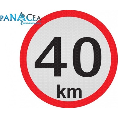 Samolepka reflexná - Obmedzená rýchlosť 40 (20cm) (C6)
