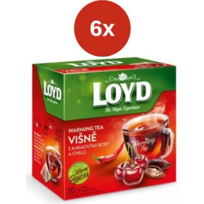 Loyd Warming Tea pyramida višněkakaový bobychilli 6 x 40 g