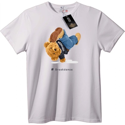 NOONEBRAND Тениска Брейкданс Мече - 2XL, White