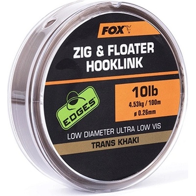 FOX ZIG & FLOATER HOOKLINK TRANS KHAKI PLÁVAJÚCI 100m 0,28mm 12lb