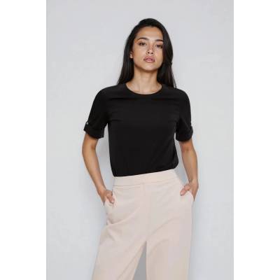 Moodo Памучна тениска черна Moodo Moodo | Cheren | ЖЕНИ | 38